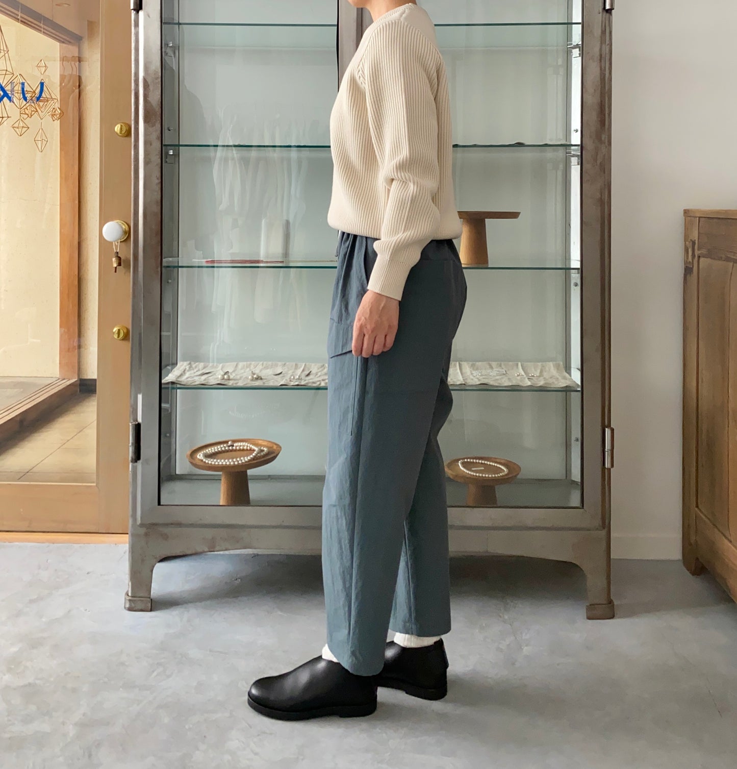 EX FINE WOOL RIB KNIT PULLOVER　Yonetomi 米富繊維　通販