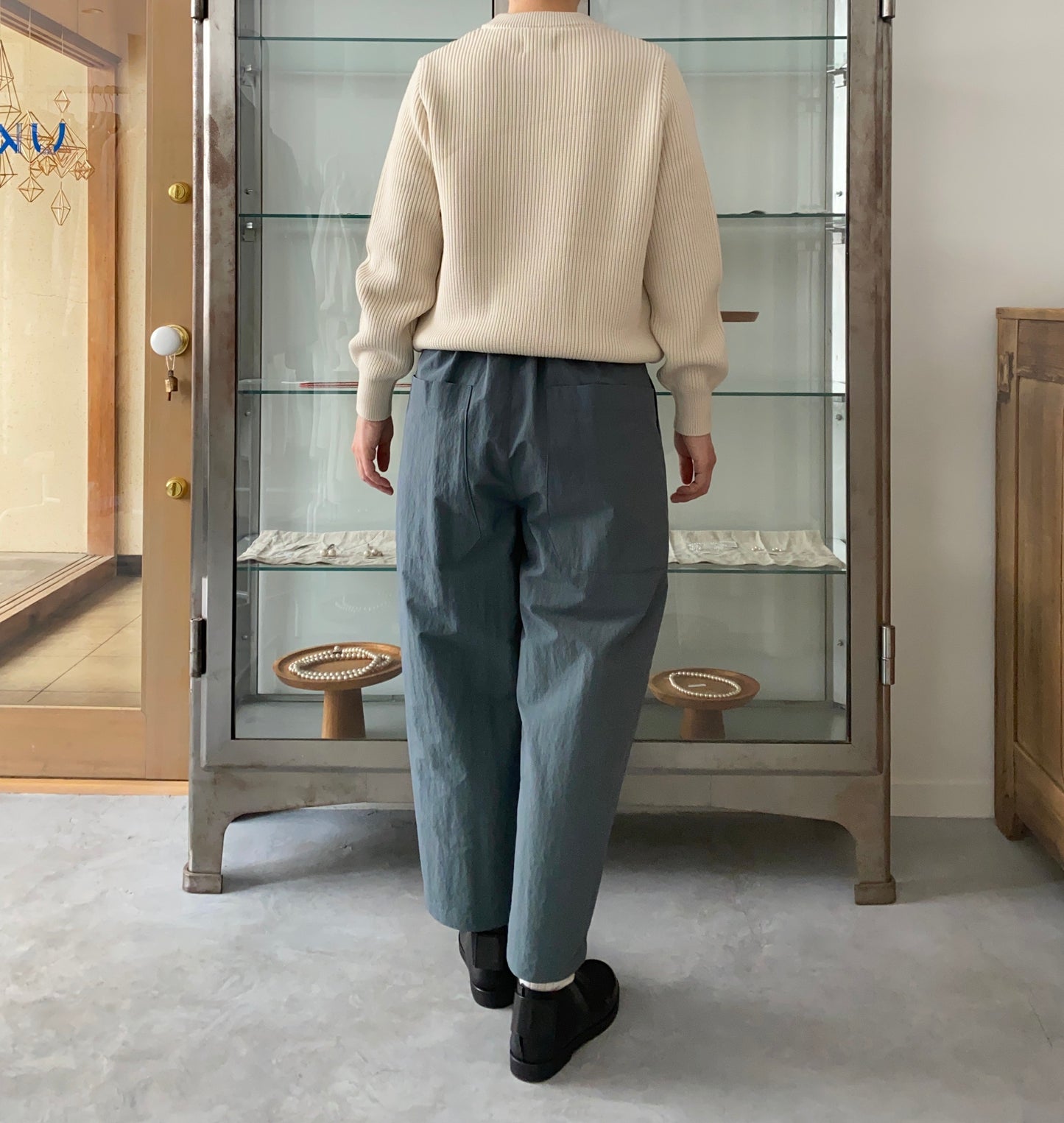 EX FINE WOOL RIB KNIT PULLOVER　Yonetomi 米富繊維　通販