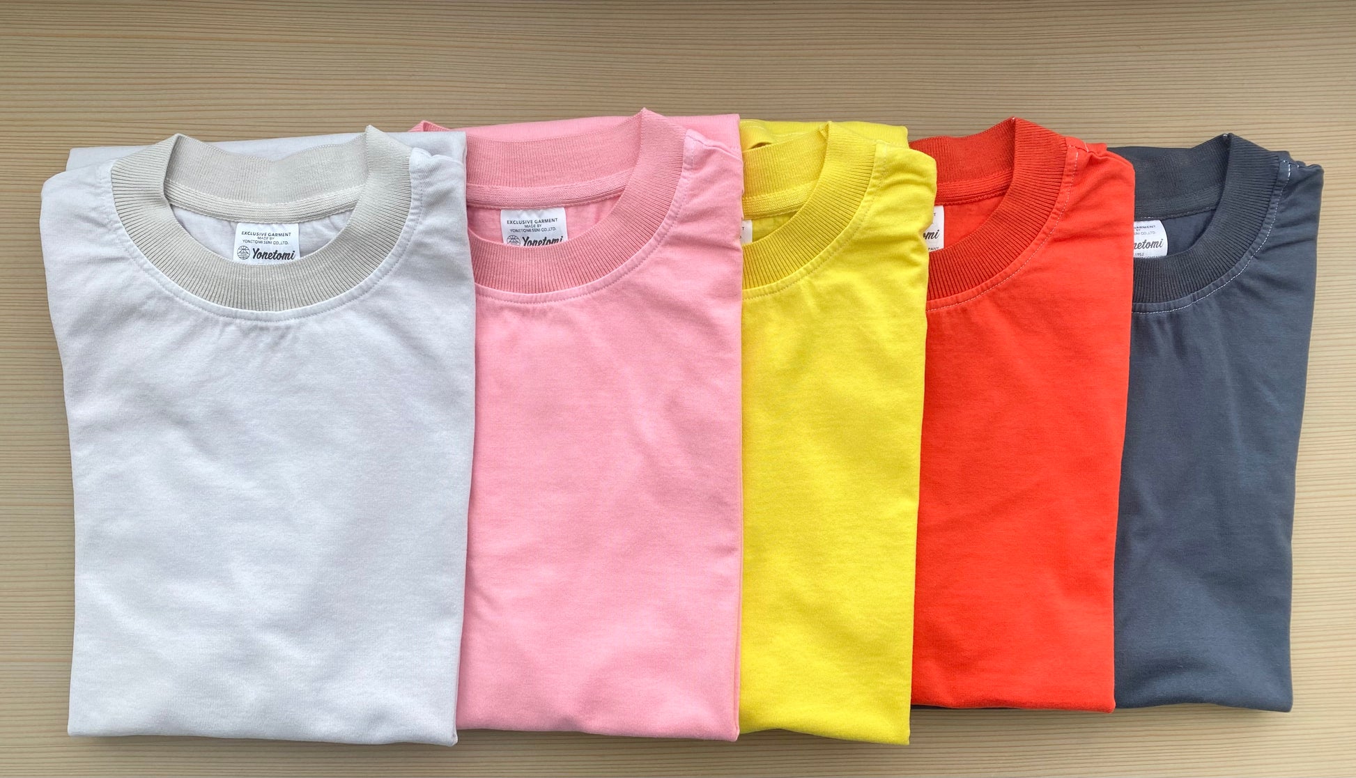 NEW BASIC GARMENT DYE T-SHIRT Yonetomi 米富繊維　Tシャツ　通販