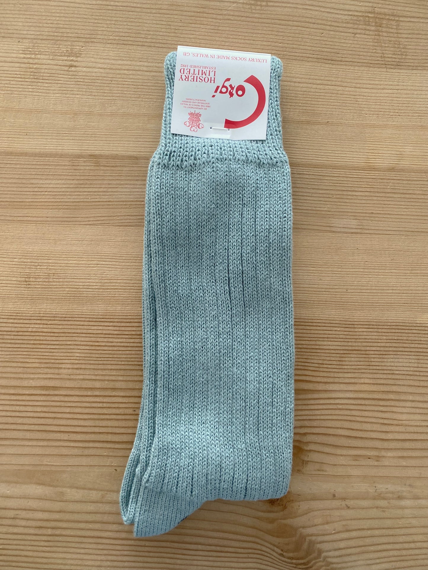 SOFT COTTON MENS PLAIN SOCKS (BLUE GRAY) Corgi ソックス　靴下　通販
