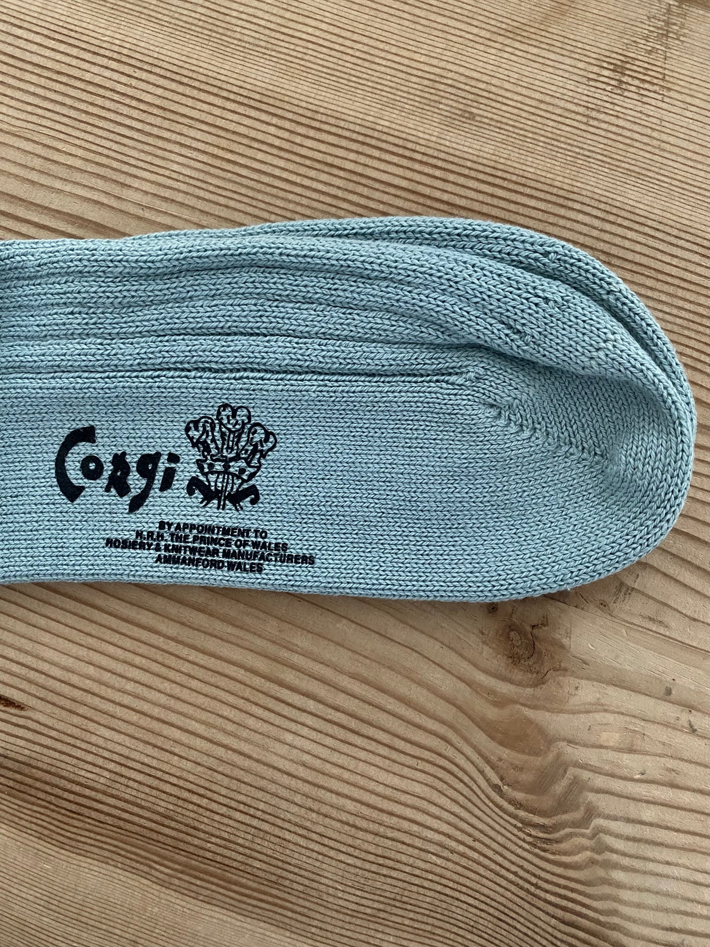 SOFT COTTON MENS PLAIN SOCKS (BLUE GRAY) Corgi ソックス　靴下　通販