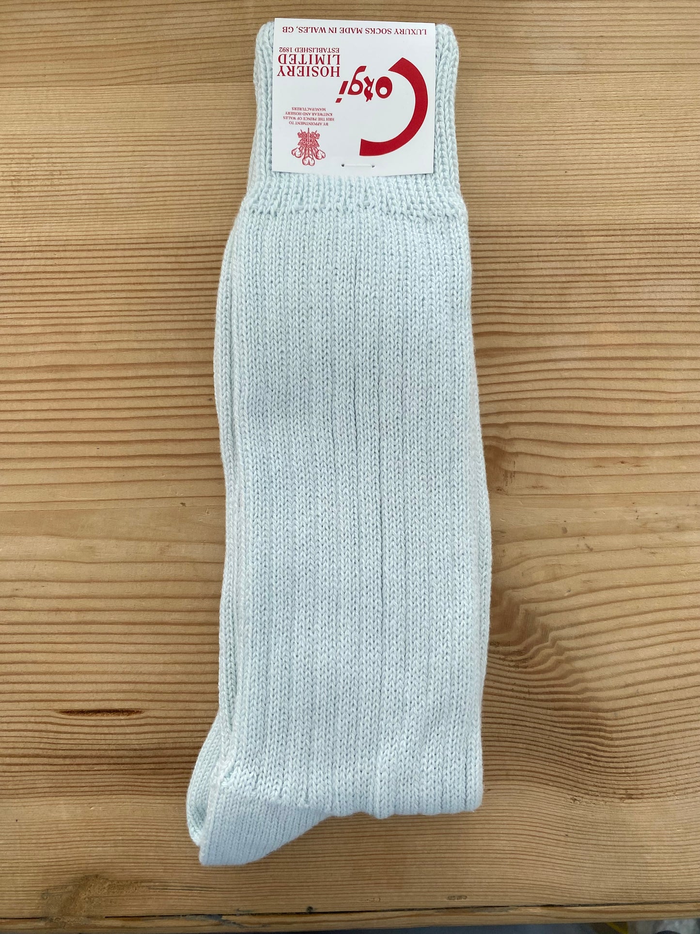 SOFT COTTON MENS PLAIN SOCKS (ICE BLUE) Corgi ソックス　靴下　通販
