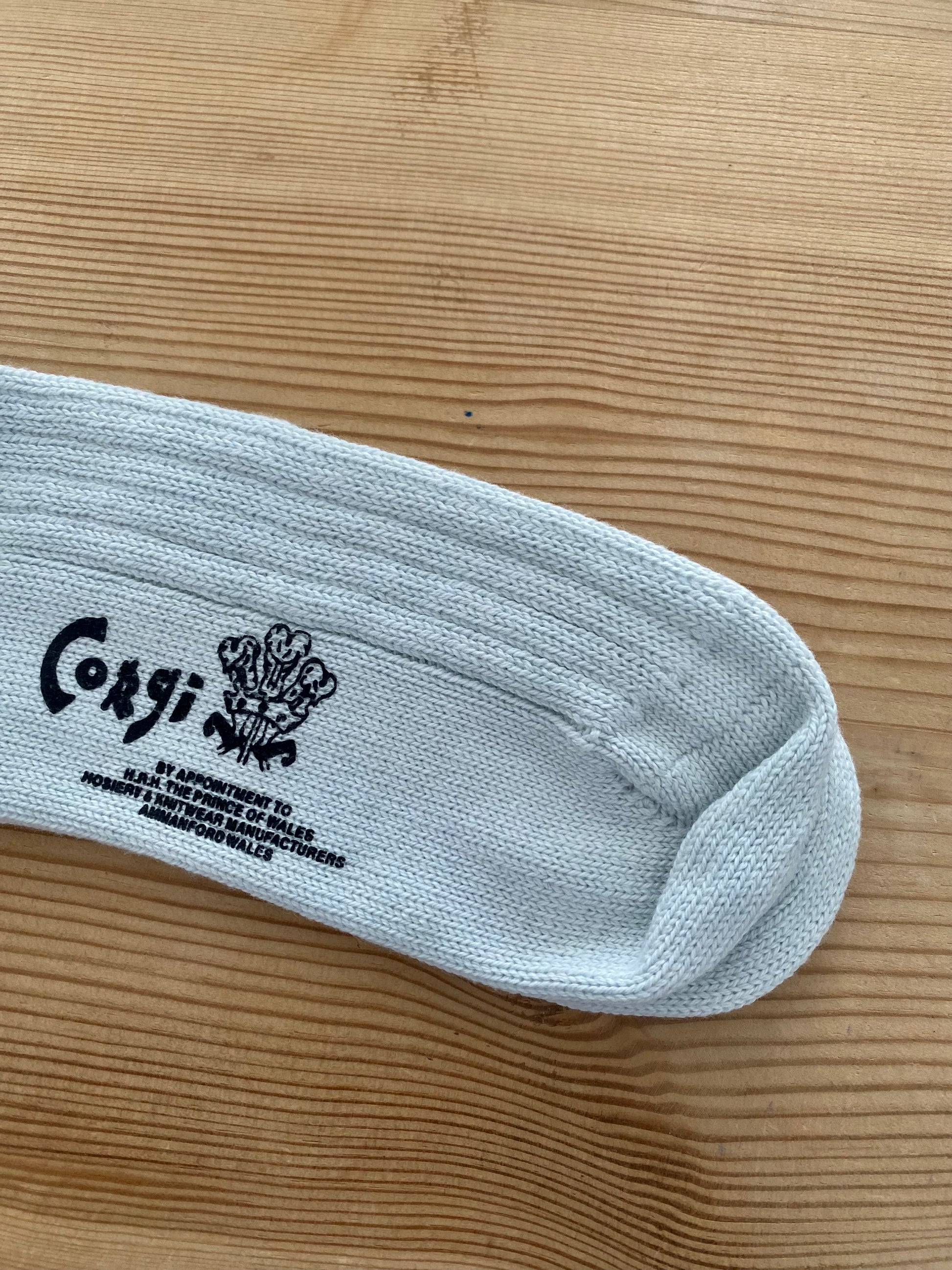SOFT COTTON MENS PLAIN SOCKS (ICE BLUE) Corgi ソックス　靴下　通販