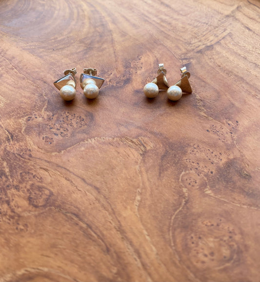 petite robe noire　コットンパールピアス
